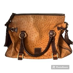 Dooney & Bourke Large Camel Brown Tassel Bag